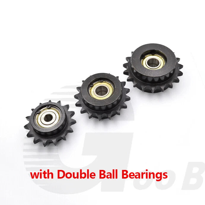 1/2" Pitch Steel Idler Sprocket with Ball Bearing for 08B Roller Chain Tensioner