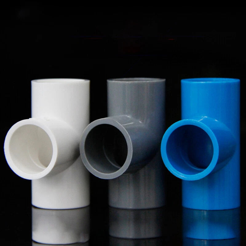 PVC Pipe Fittings Tee Socket ID 16mm - 200mm T Type Solvent Weld 3-Way