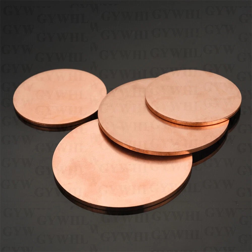 T2 Solid Pure Round Copper Sheet Flat Round Copper Disc Blank Round Metal Sheet - HomeDIYer