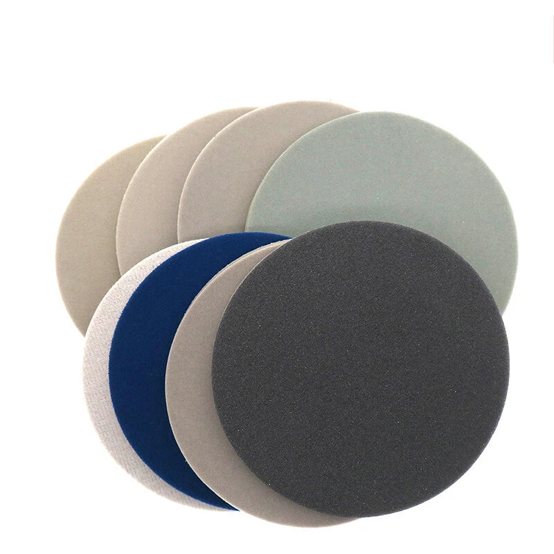 Sponge Abrasive Sanding Disc Sandpaper Hook Loop Polishing Pads 300 - 3000 Grit