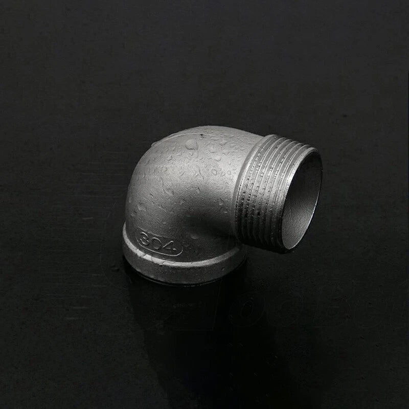SS 304 90° BSP Elbow Fitting | Male-Female 1/8" to 2" Pipe Connector