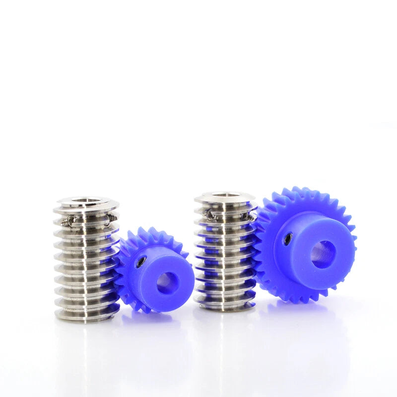 1 Module Nylon Precision Worm Gears 15 - 80 Teeth Worm Gear Wheel & Worm Shaft