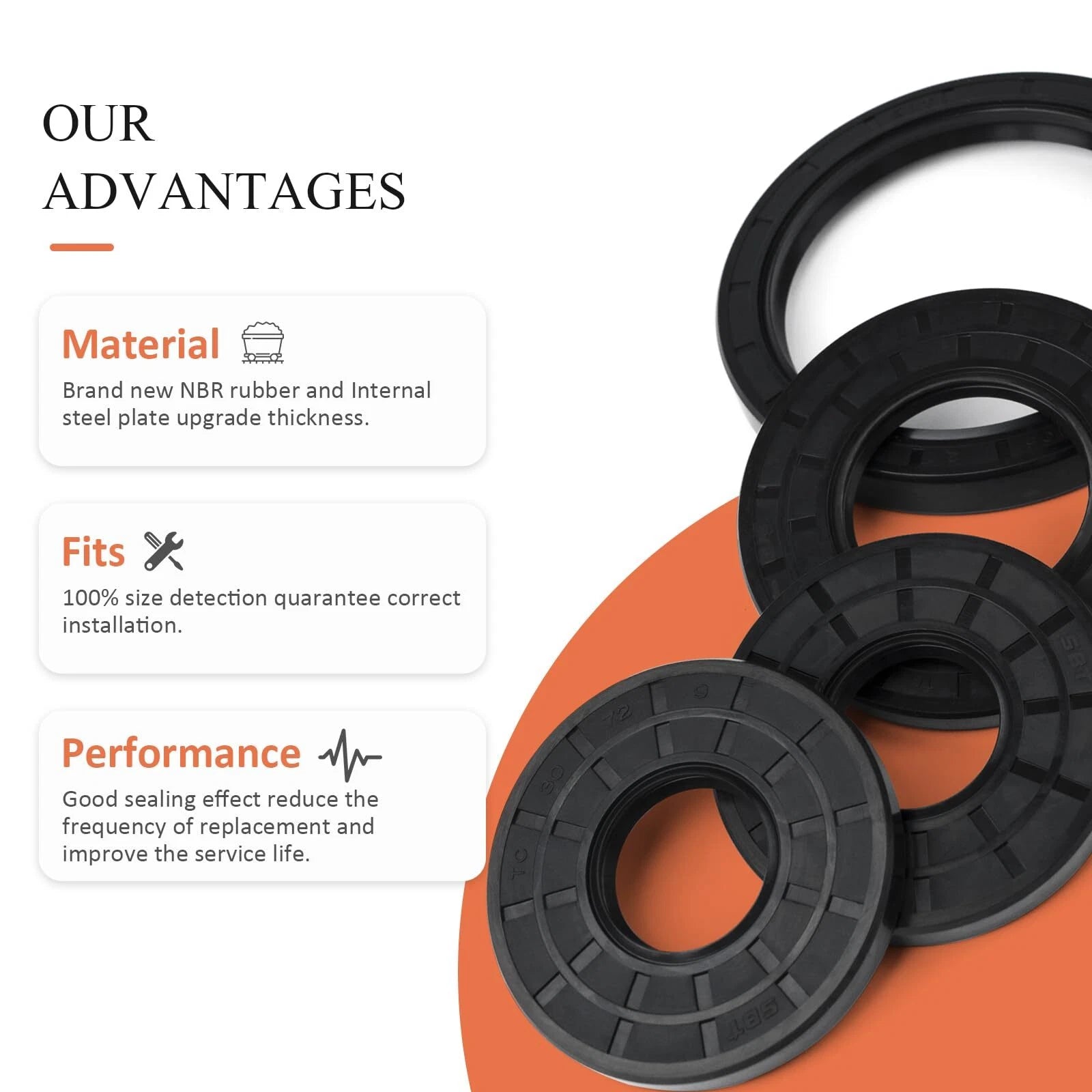 OIL SEAL - Metric R23 TC Lip Arrangement Rotary Shaft Seal - 45mm 46mm 47mm ID