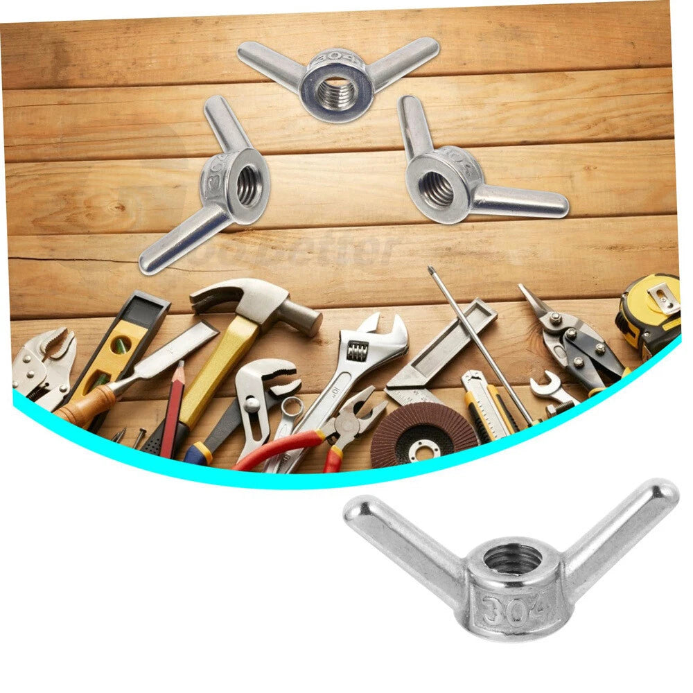 Wing Nuts A2 Stainless Steel Metric Thread To Fit Screws And Bolts M6 M8 - M24