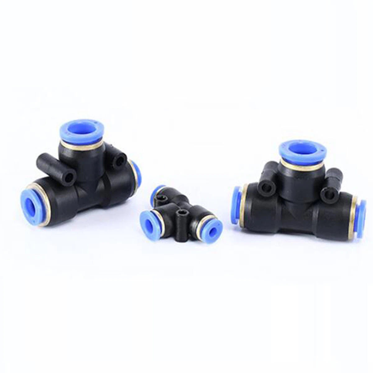 Nylon Pneumatic Reducer Tee 3-Way Connector Hose Tube Inline Push-In Fittings