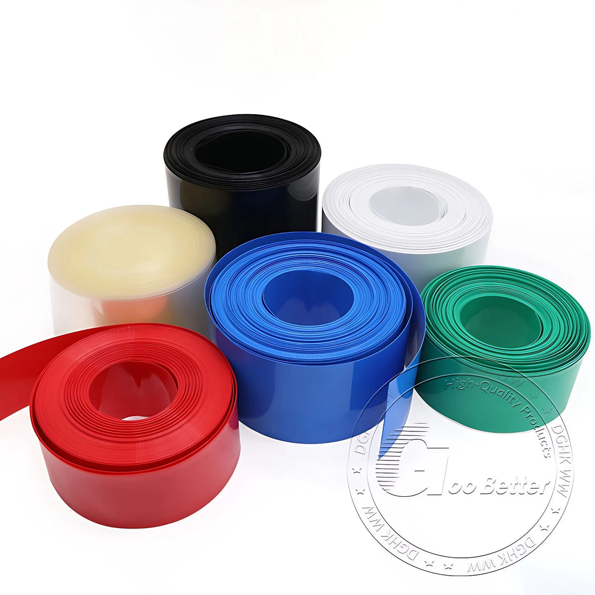 PVC Heat Shrink Tubing for Battery Packs — 7mm to 242mm, 10 Colors