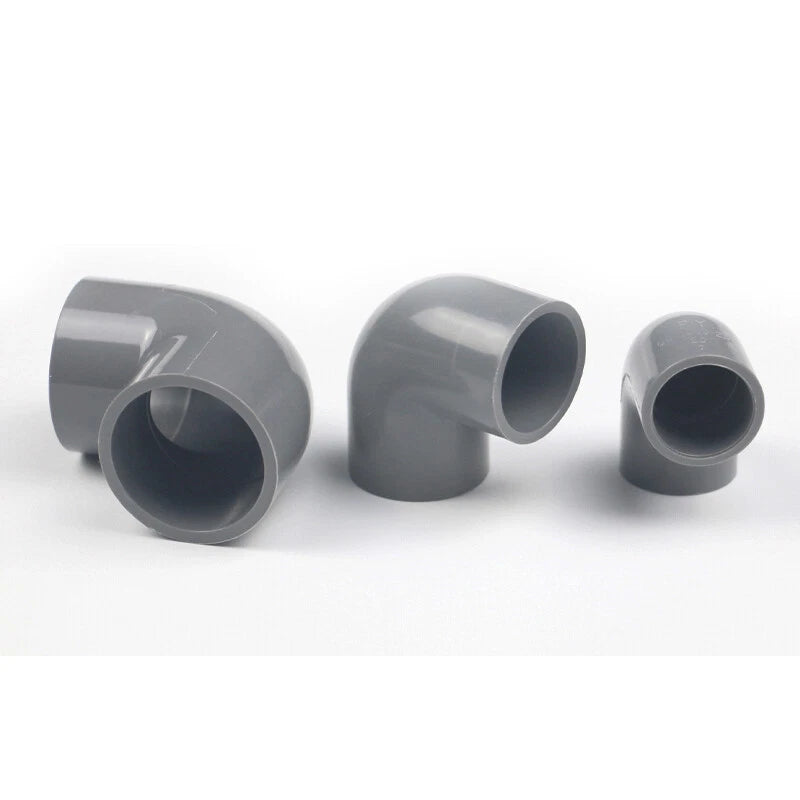 PVC Metric Plumbing Fittings Pipe For Aquarium Fish Tank Pond Solvent Weld Grey