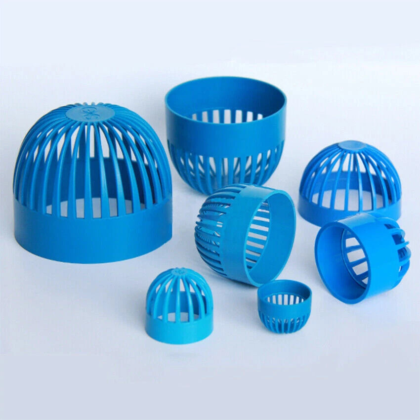 PVC Water Filter Net Cap Pipe Fittings ID 32mm-110mm for Aquarium Fish Tank DIY