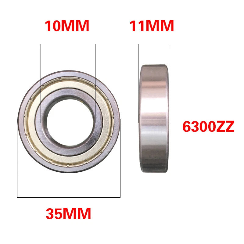 Deep Groove Ball Bearings 6300 ZZ - 6320 ZZ Bearing Steel I.D 10mm 12mm - 100mm