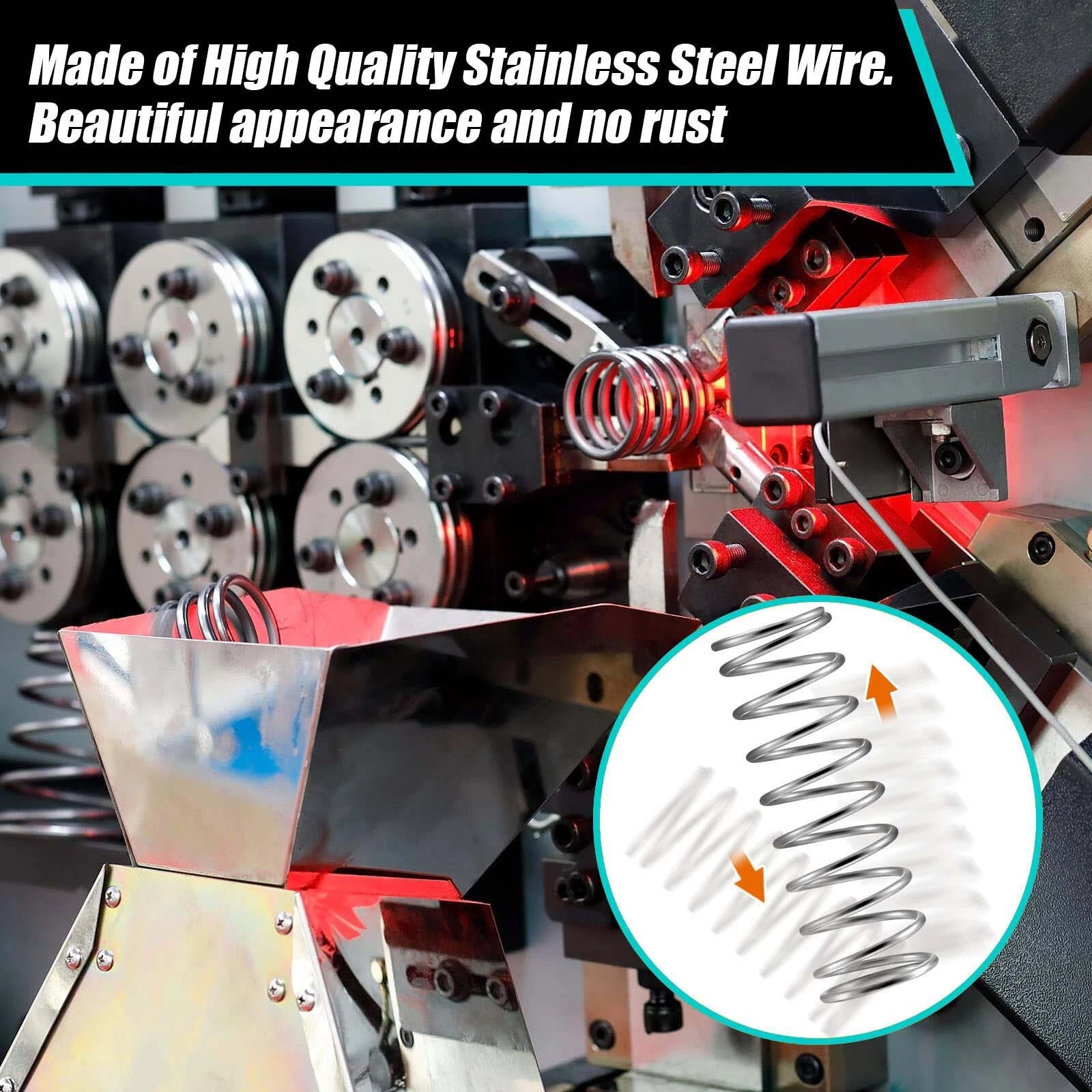 Stainless Compression Spring 0.6mm Wire Diameter Coil Springs-All Lengths & OD