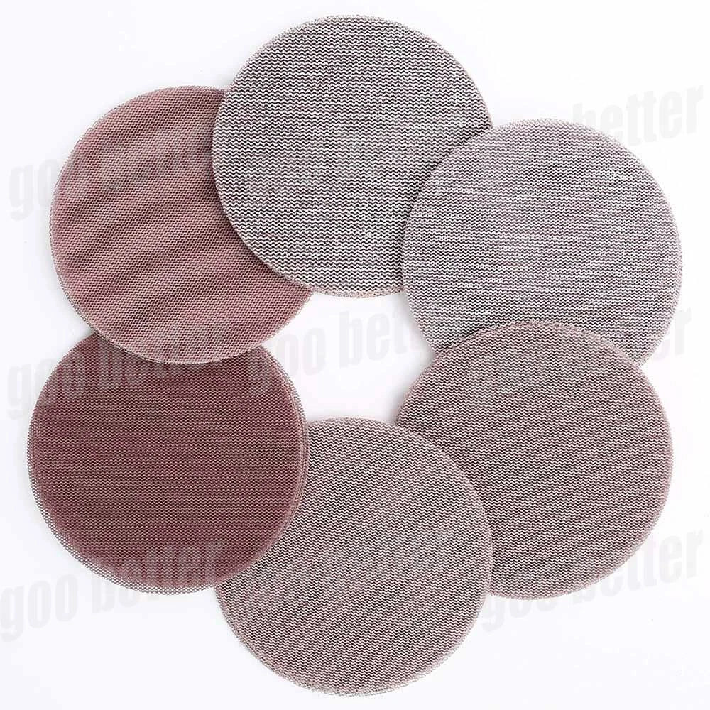 150mm Mesh Sanding Discs — P80 to P400 Grit 6‑Inch Hook & Loop Sandpaper 25/50 Pack