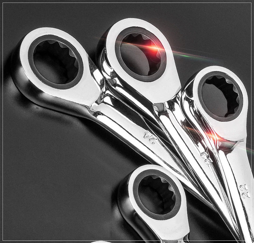 Ratchet Open End Ring Combination Spanner Wrench Set Automotive Tool 6mm-24mm