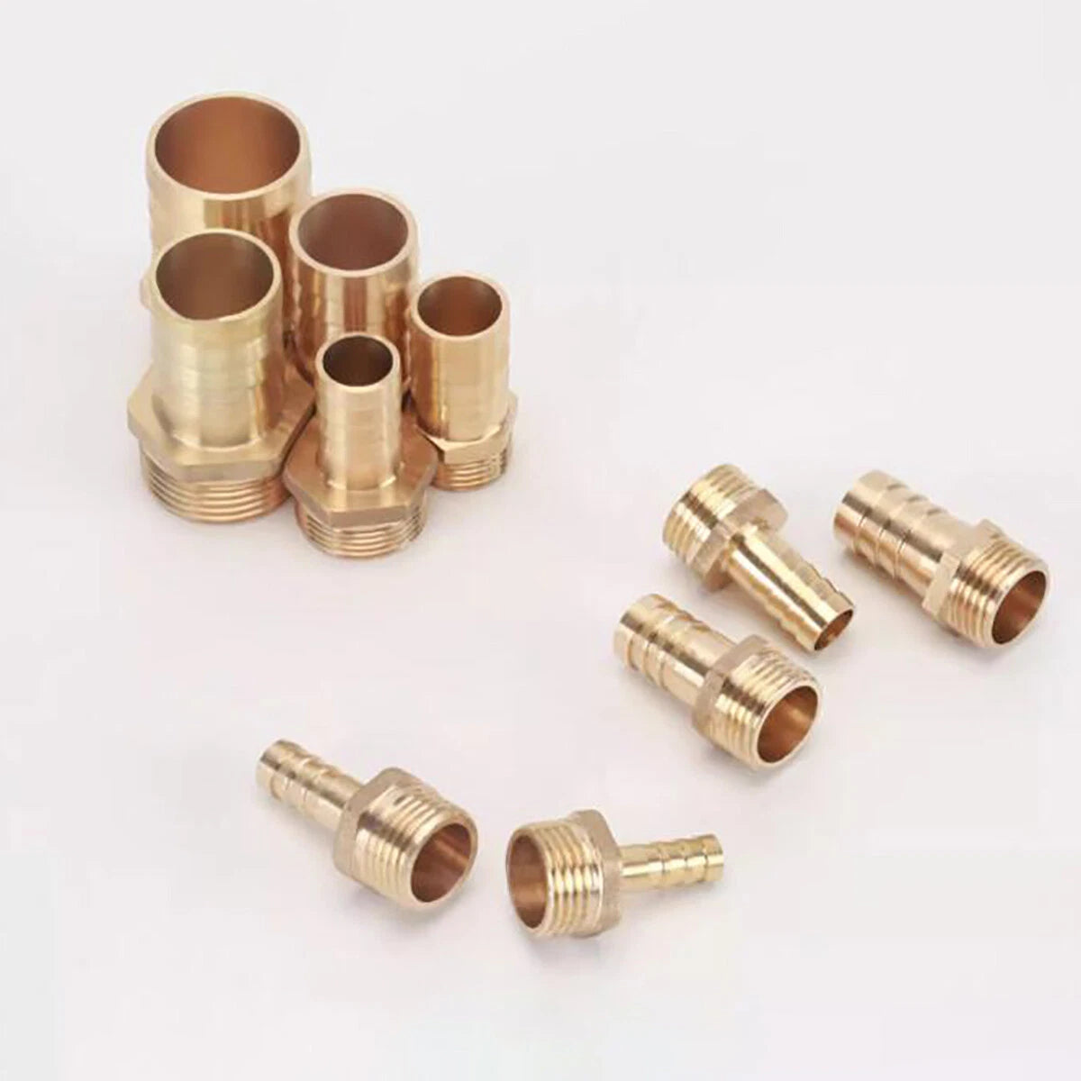 Brass Male BSP x Barbed Hosetail Connector — Air Water Fuel Gas Pipe Fitting