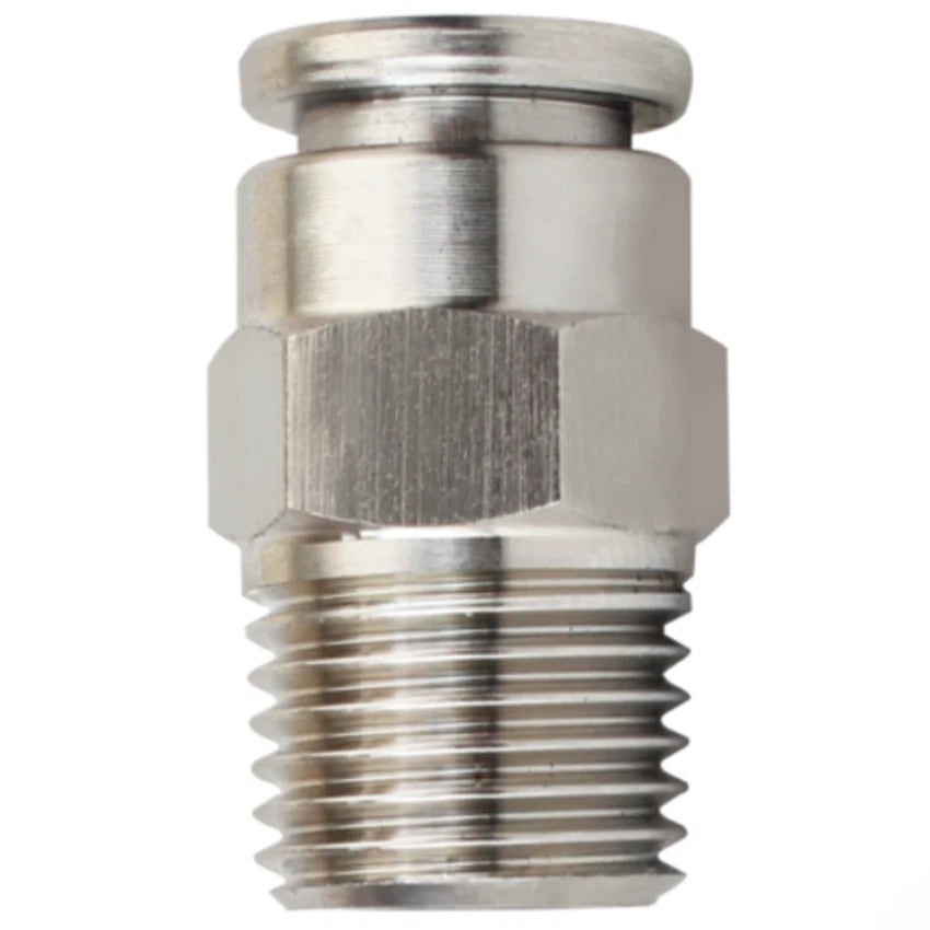 Stainless Steel Push-in Pneumatic Hose Fittings | Straight Male Thread Connectors 4–16mm OD