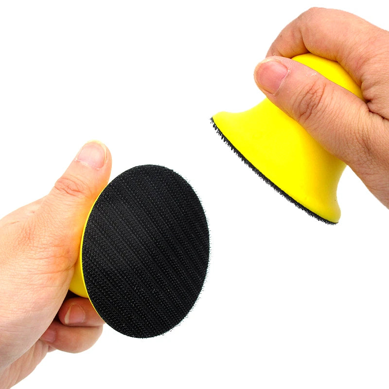 Mouse‑Shaped Hand Sanding Block — Ergonomic Foam Grip with Hook & Loop Base for Standard Sanding Discs