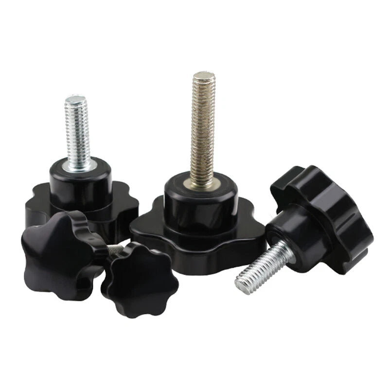 M5/6/8/10 Pentagram Star Thumb Screws Hand Grip Knob Bolts Carbon Steel/Bakelite