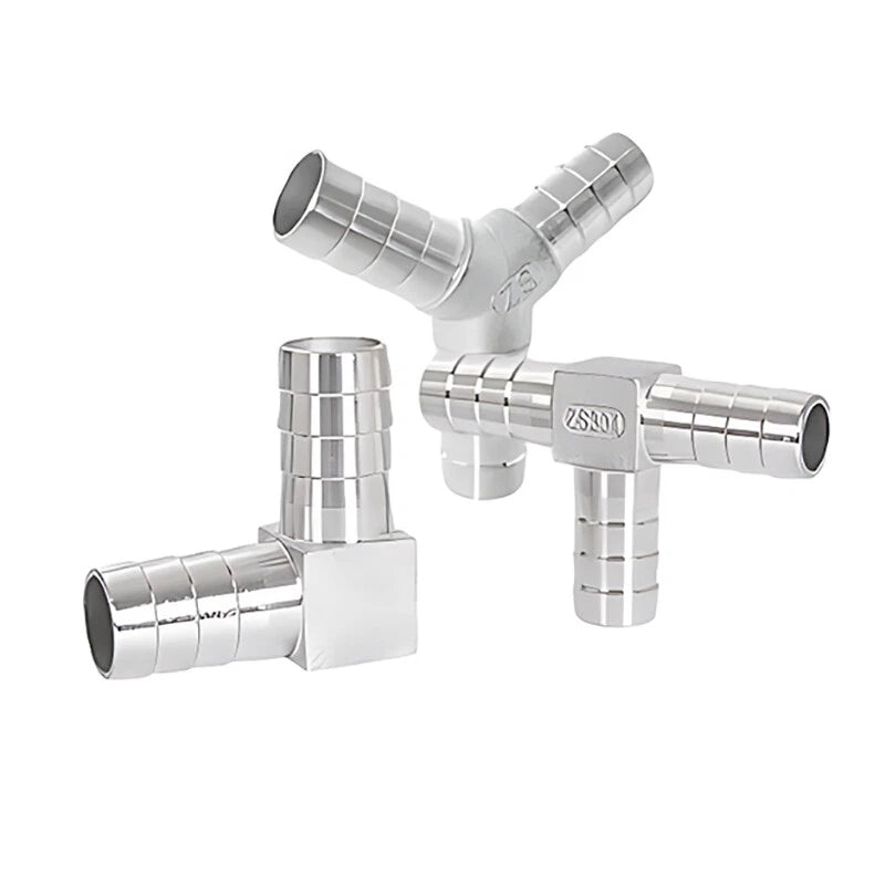 Stainless Steel BSP Hose Tail Connector Fitting — Y / L / T / Inline Type