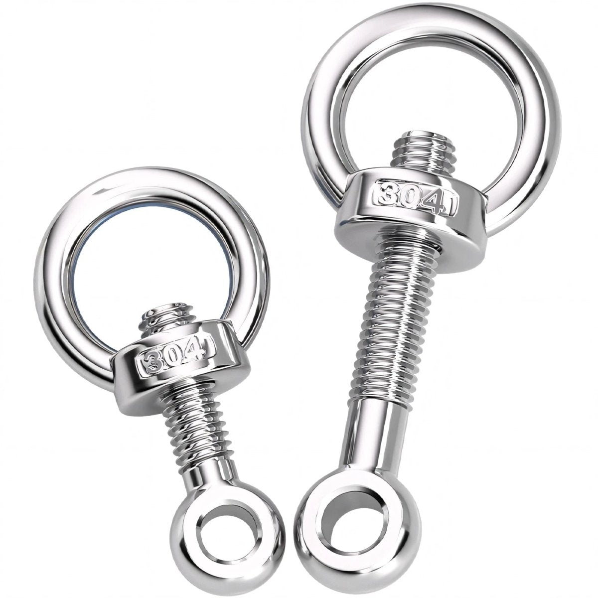 M10 M12 M14 Stainless Steel Eye Bolt & Eye Nut Set — A2 - 304, Threaded Lifting Ring - HomeDIYer