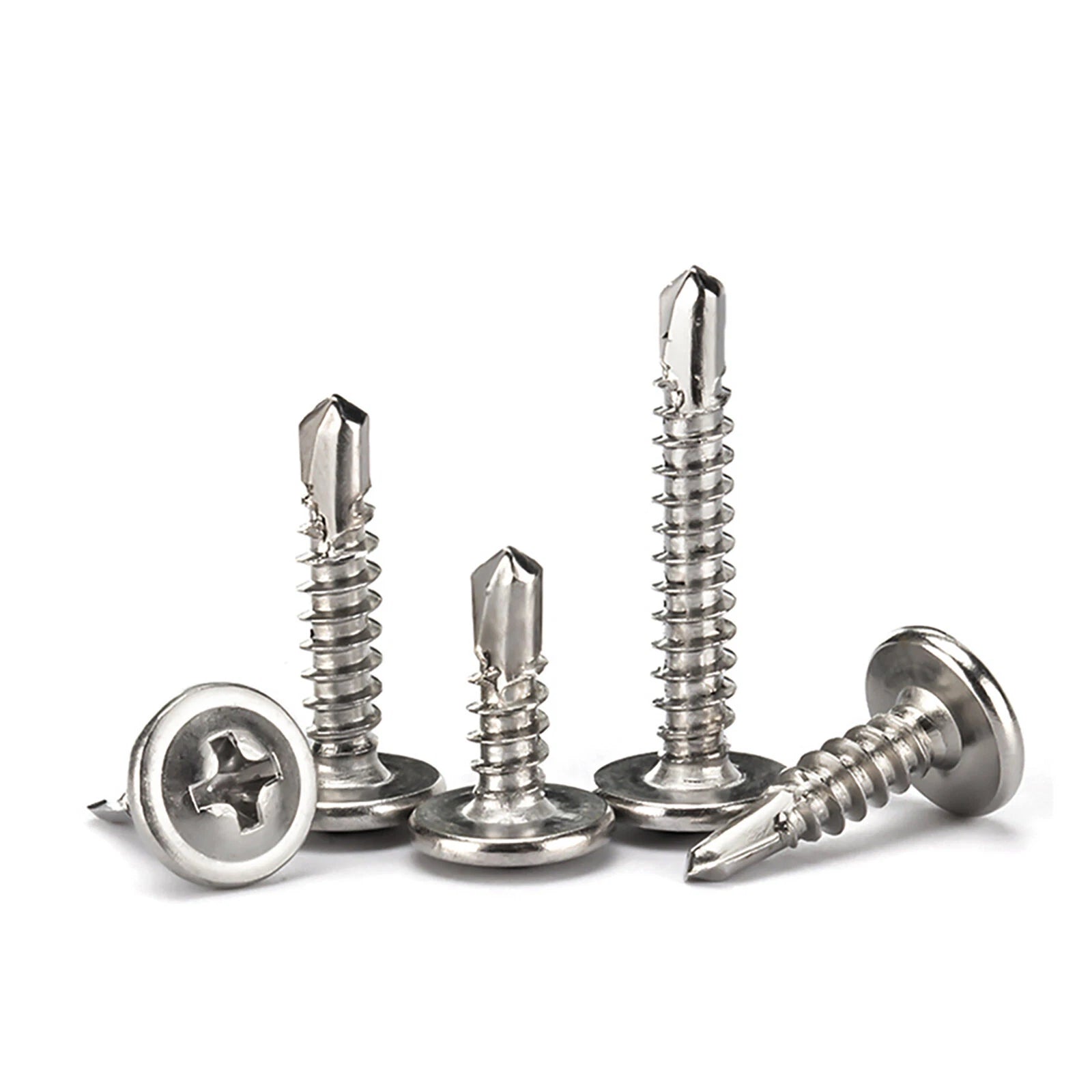 Self Drilling Wafer Head Screws – 304/410 Stainless & Galvanized Steel, M4.2 M4.8