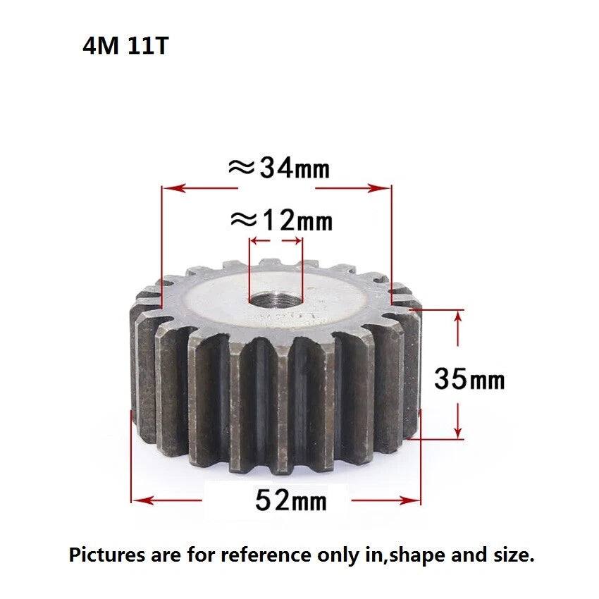 45# Steel 4Mod 10T-80T Spur Gears Thickness 35mm Motor Pinion Transmission Gear