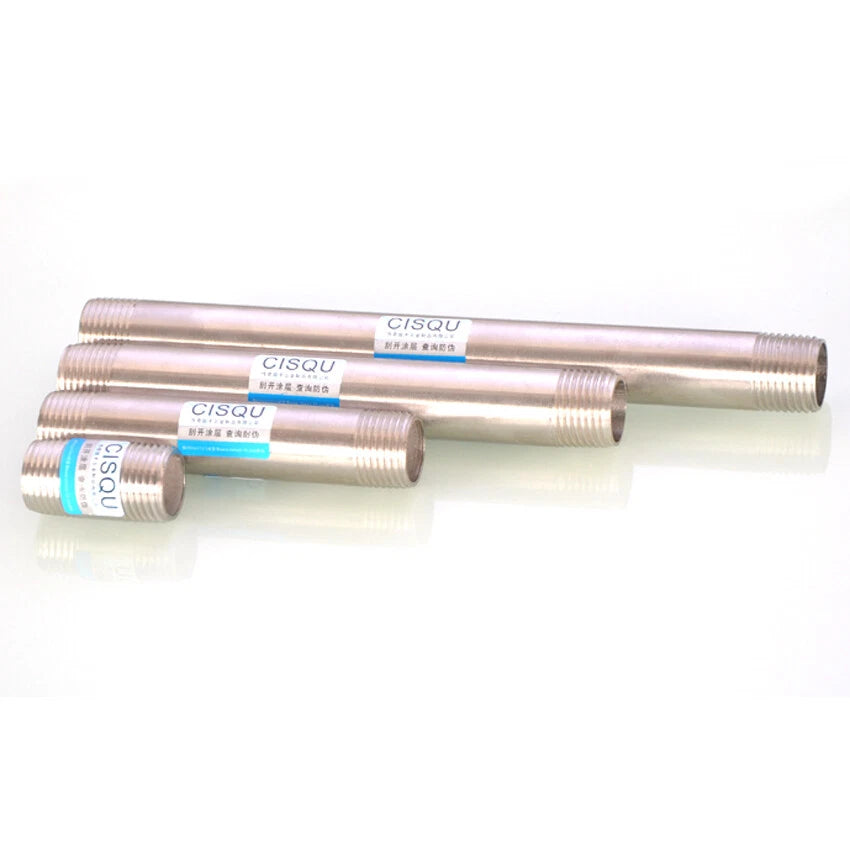 Stainless Steel BSP Male Threaded Double Nipple Pipe Extension Fitting | 1/2" 3/4" 1"