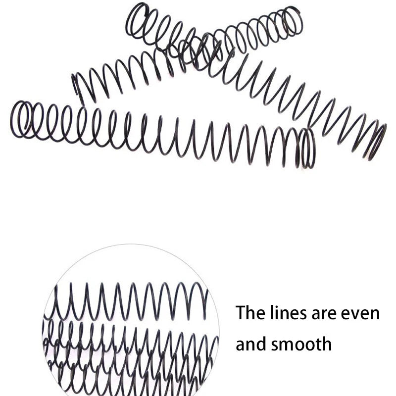 Black Big Compression Springs Spring Steel Ø1.5-6mm Wire,OD8-50mm,Long 110~400mm