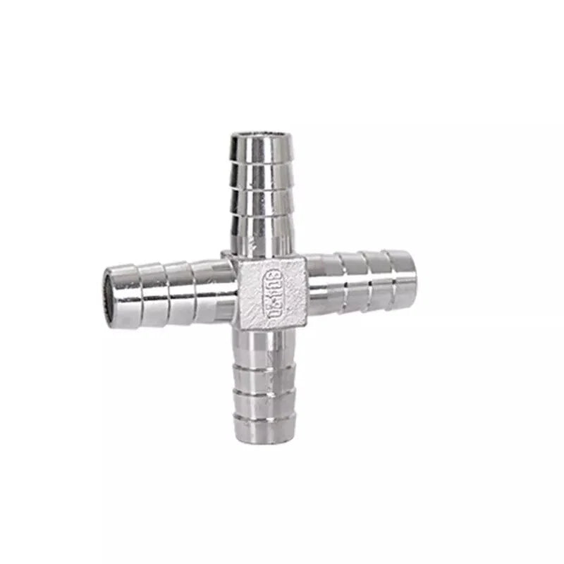Stainless Steel Barbed Hose Fittings — Straight, L-Shape, T-Shape, Y-Shape & X-Shape Tubing Connectors