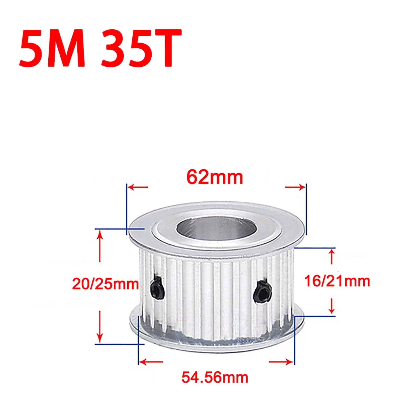 HTD 5M Pulley 10-35T Teeth 5-30mm bore Timing Belt Pulley Wheel for 3D Printer