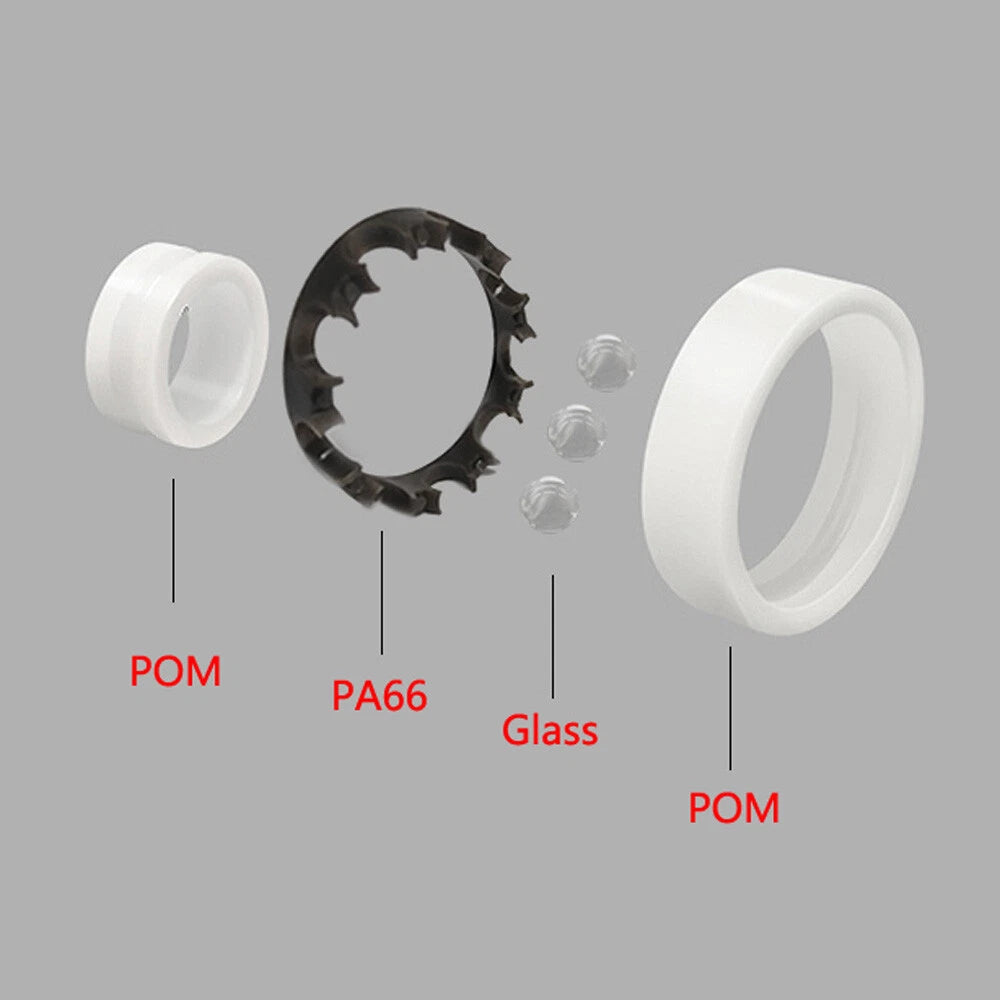 POM Plastic Bearing Glass Ball Corrosion-Resistant Deep Groove Balls Bearings