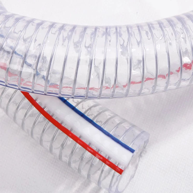 PVC Clear Wire Braided Reinforced Flexible Hose Pipe — ID 10–40mm