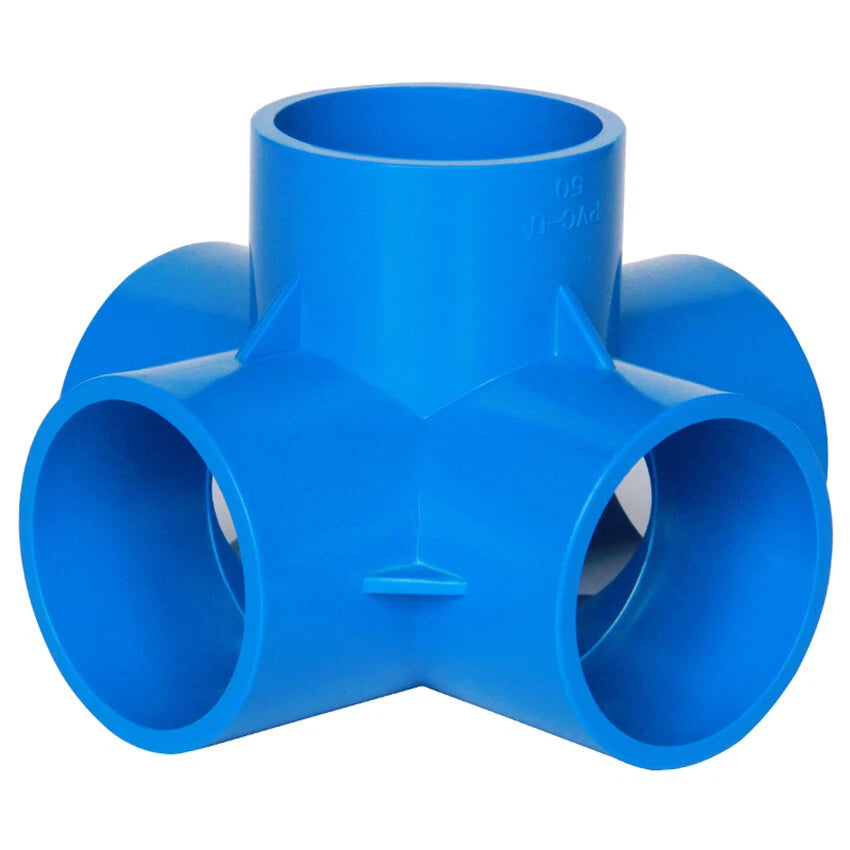 3 4 5 6-Way Elbow PVC Plastic Pipe Fittings Adhesive Connector 20 25 32 40 50mm