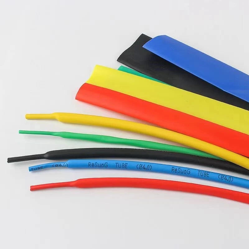 Heat Shrink Tubing 2:1 Ratio – φ0.6mm to φ50mm, 7 Colors, 1M Length