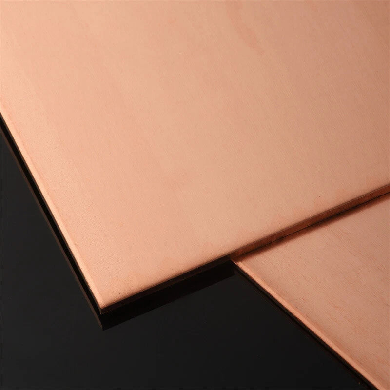T2 Copper Flat Plate Sheet 99.9% CU Strip Metal Foil Sheet 0.1~0.8mm×300mm×300mm