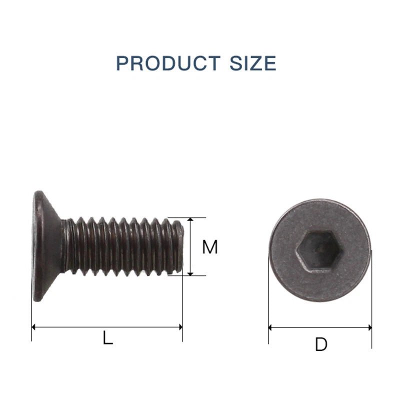 M2 M3 Titanium Countersunk Socket Head Screws – Hex Drive Flat Head - HomeDIYer