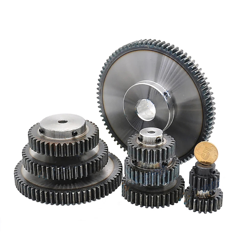 3 Mod Spur Gear 15-40 Teeth Transmission Gear With Step 45# Steel Motor Gear