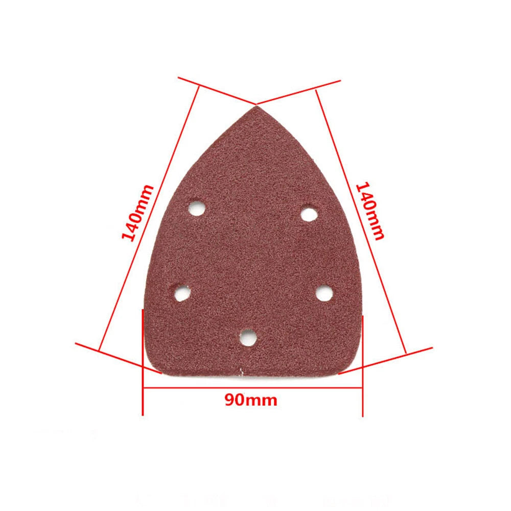 Mouse Sanding Sheet Hook and Loop Palm Sander Pad Triangle Sandpaper 40-400 Grit