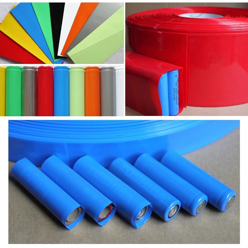 PVC Heat Shrink Tubing for RC Battery Packs — 55mm to 80mm, 12 Colors, 1–5 Meter - HomeDIYer