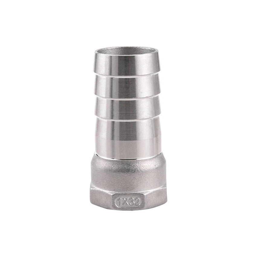BSP 1/4"-2" Stainless Steel Female Thread x Barb Hose Tail Connector