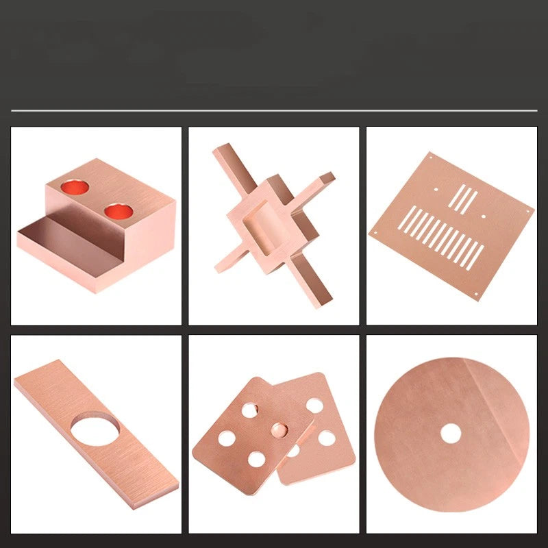 T2 Pure Copper Sheet Metal Plate Thick 0.1mm-0.5mm Laser Cut Conductive Block