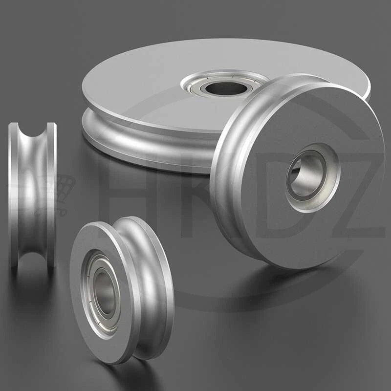 Aluminium Pulley Bearing CNC Guiding Wheel Flat Belt Idler OD 8-80mm Hole 5-16mm