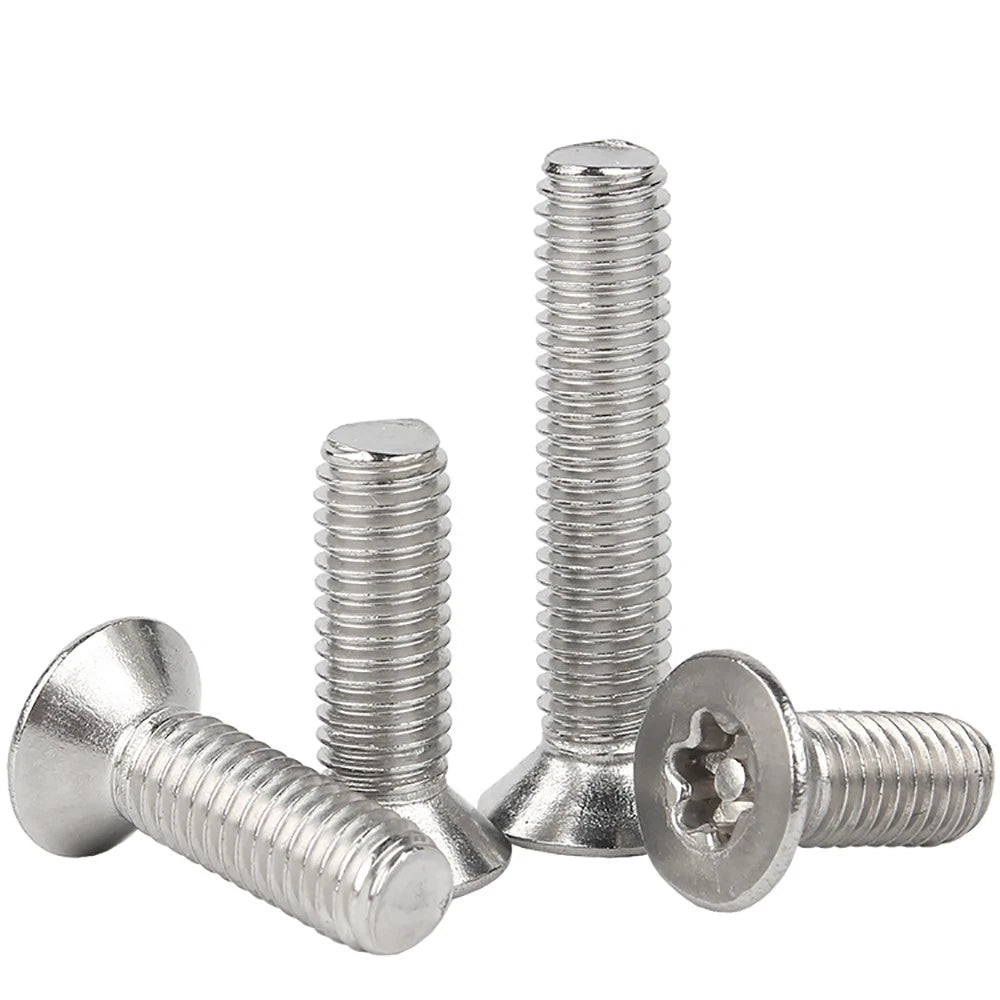 M3–M8 Pin Torx Countersunk Flat Head Machine Screws | A2 Stainless Steel - HomeDIYer