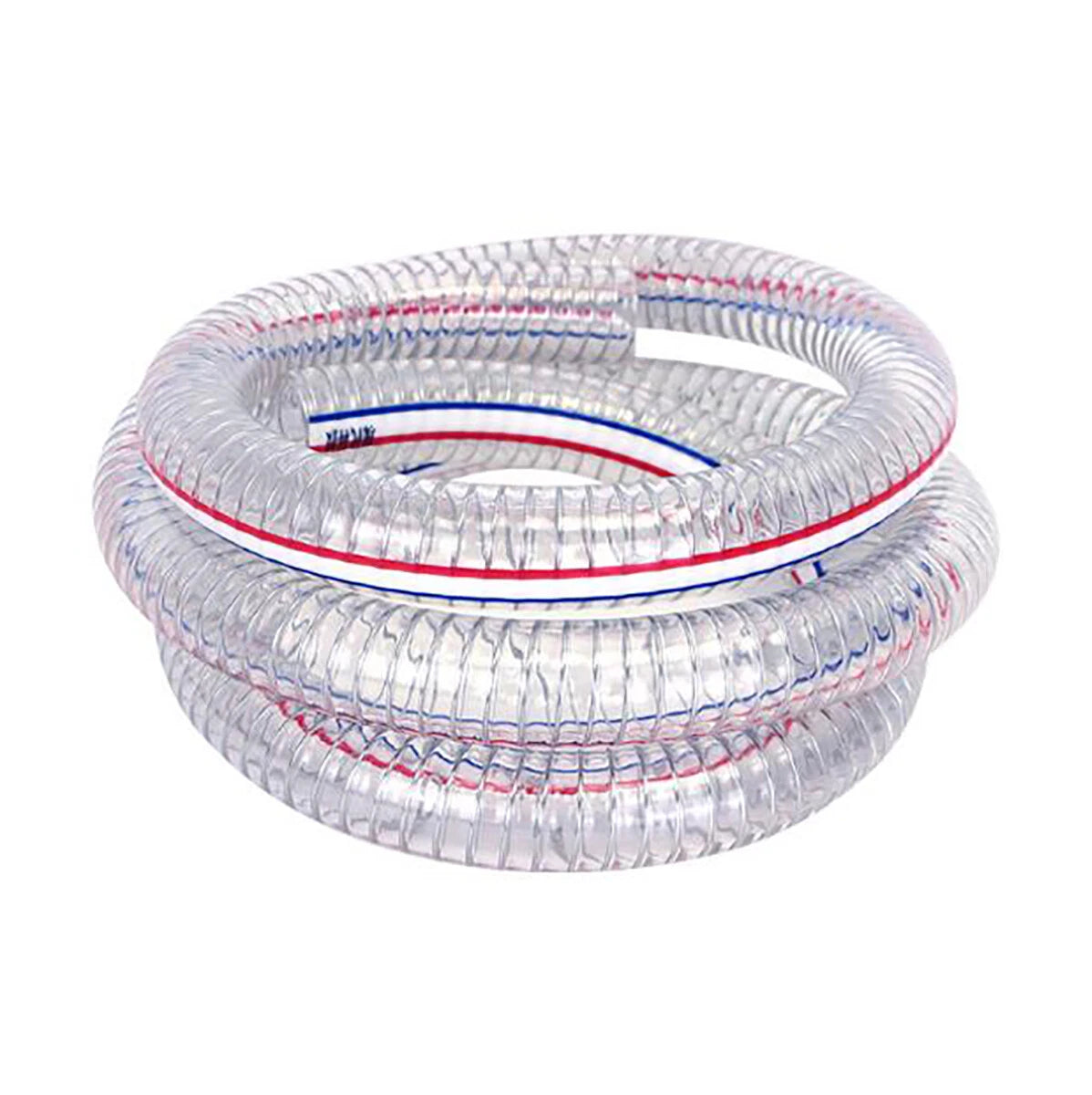 Transparent PVC Steel Wire Reinforced Flexible Hose — Fuel Oil Water Air Gas Pipe Tube