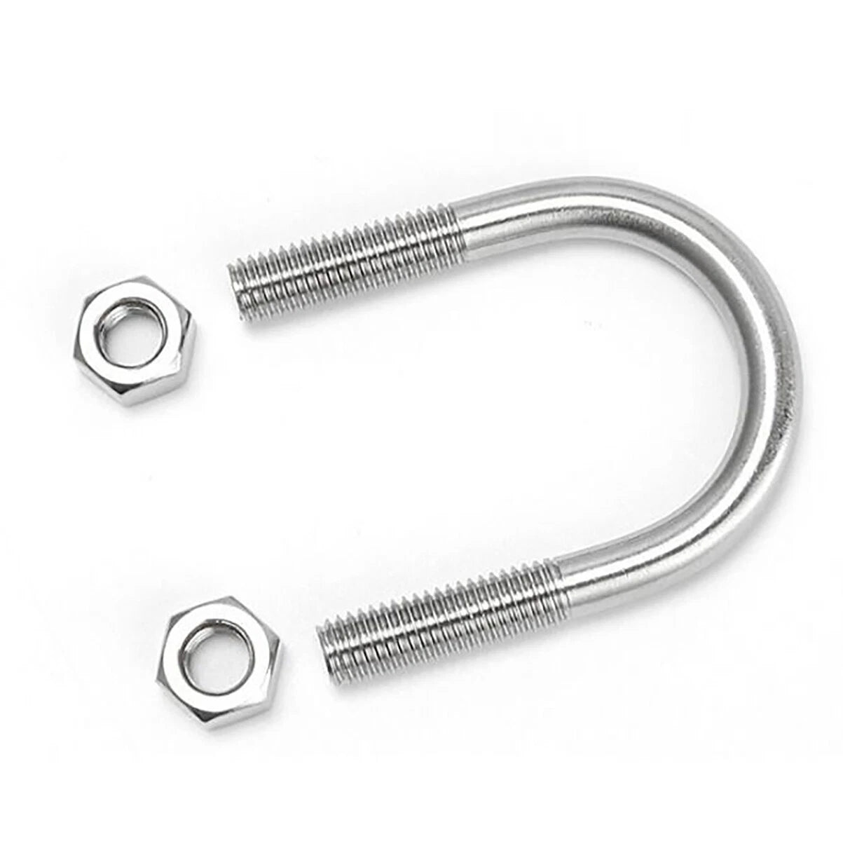 M6 M8 U - Bolt Exhaust Clamp with Hex Nuts — 304 Stainless Steel Pipe Tube Clip - HomeDIYer