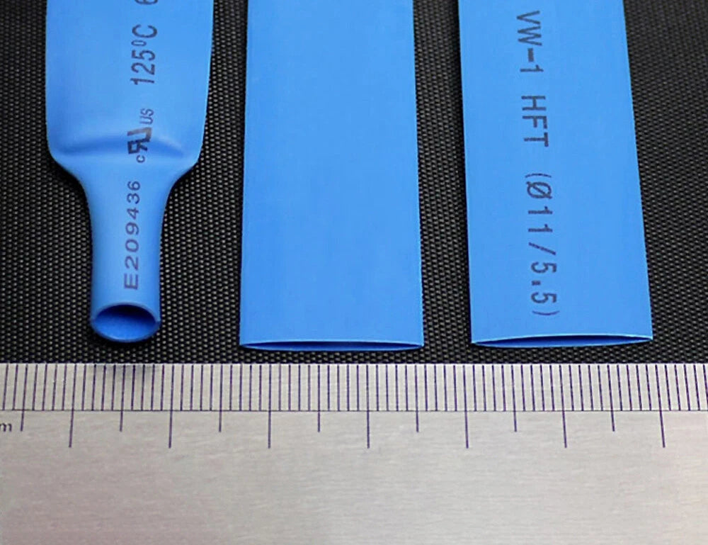Blue 2:1 Heat Shrink Tubing — Φ0.6mm to Φ80mm, 1M to 25M