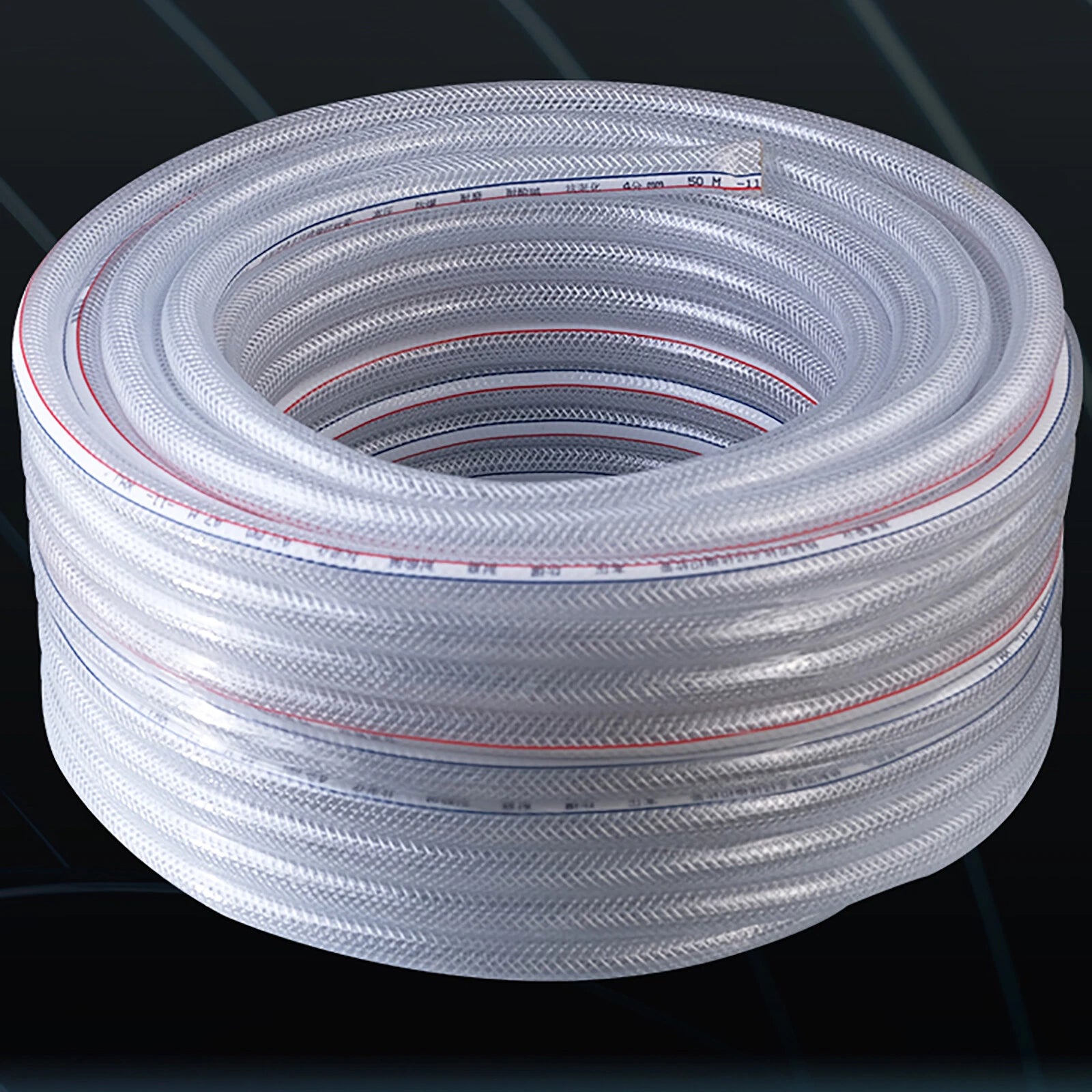 Clear Flexible Braided PVC Hose — Food Grade, ID 8mm–50mm, Oil Water Tube