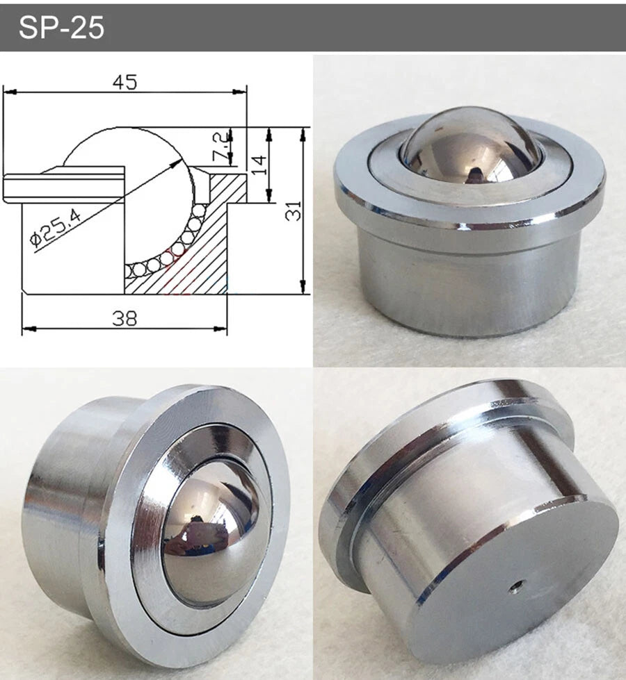 SP-8 SP-12 SP-15 SP-22 SP-25 SP-30 Ball Transfer Bearing Unit Conveyor Roller