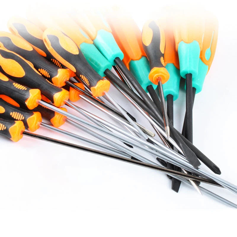 Screwdriver Set Phillips Crosshead Slotted Flathead Non-Slip Precision Tool Hex
