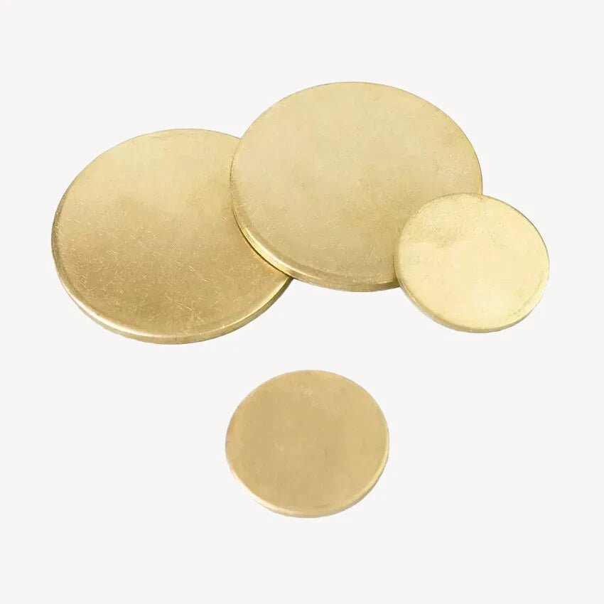Solid Brass Discs Blanks Metal Round Sheets Dia 20mm-200mm Thick 0.5/0.8/1/2/3mm - HomeDIYer