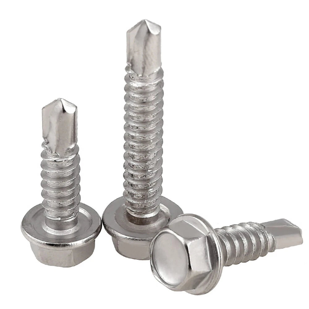 410 SS Hex Head Self‑Drilling Tek Screws – M4.2 M4.8 M5.2 M6.3 for Roofing & Sheeting