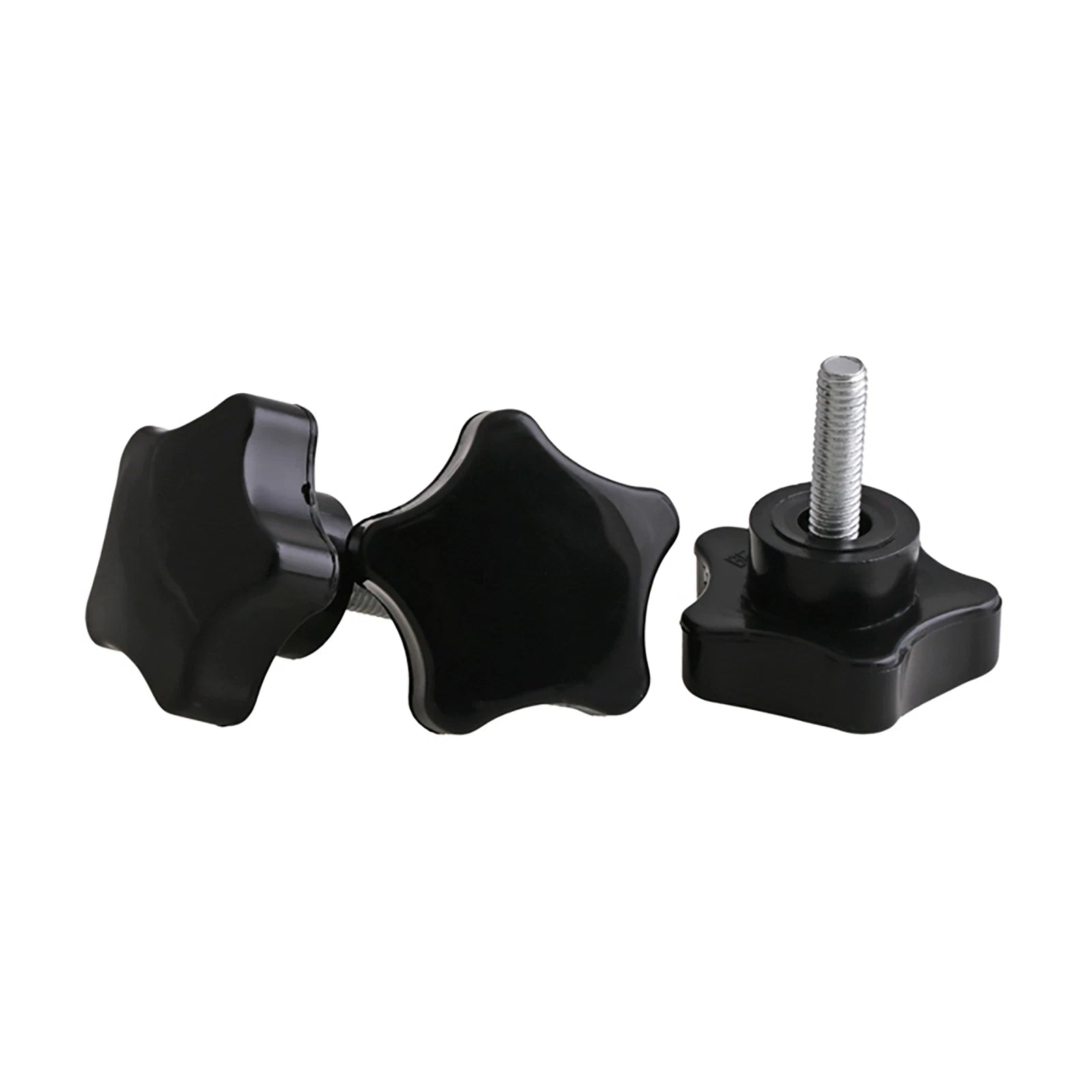 M6 M8 M10 Black Plastic Rosette Pentagram Star Thumb Screws Hand Grip Knob Bolts